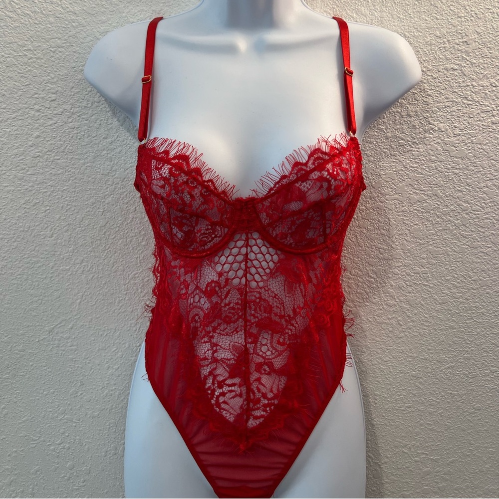 red lace bodysuit